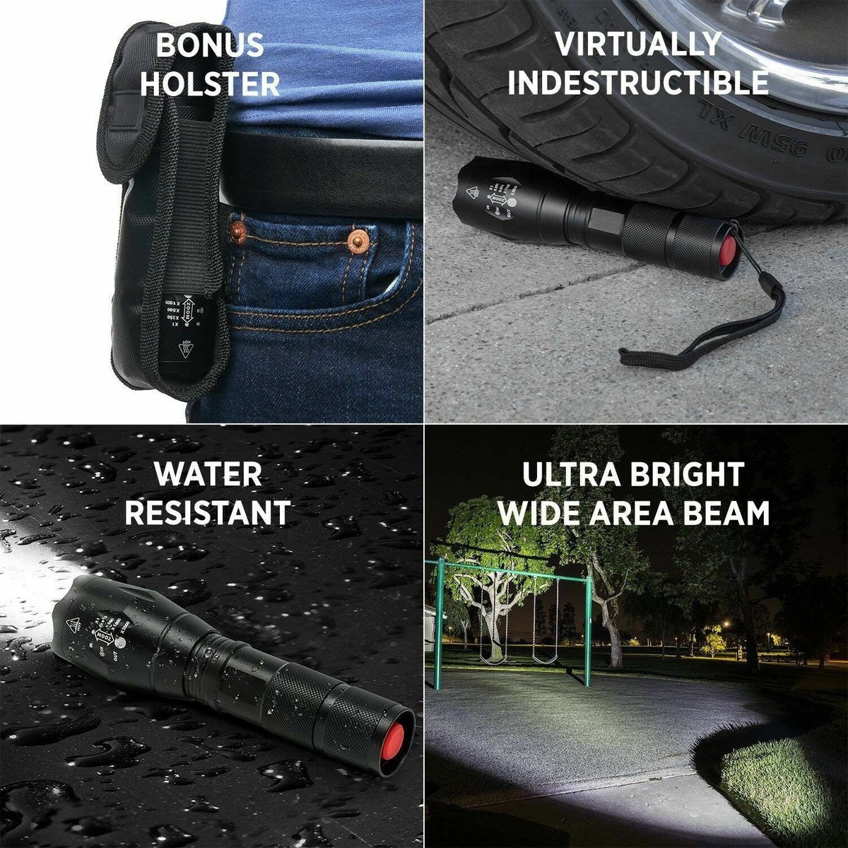 テレビ T-grade Super Bright Tactical Military LED Flashlight flash light 2000