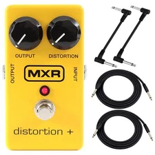 MXR M104 Distortion+ Guitar Effects Pedal with Cables