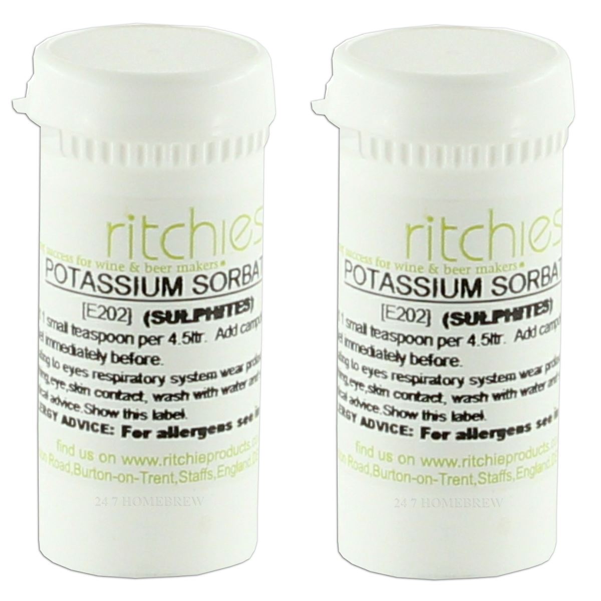 2x Ritchies Potassium Sorbate 25g