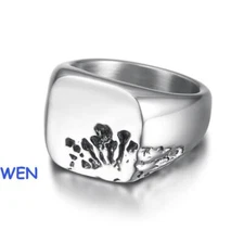 Men's Simple polished Ring Male Stainless Steel Gift Ring  #7-13