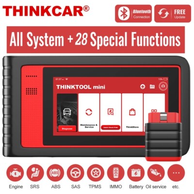 Thinktool Mini OBD2 Diagnostic Scanner Tool All System TPMS DPF IMMO K-EY Coding