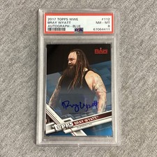 2017 Topps WWE Bray Wyatt Autograph Blue /50 PSA 8