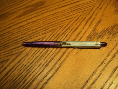 Vintage Floaty Ballpoint Pen  Columbia River Maritime   5-15/16'' Long   Denmark