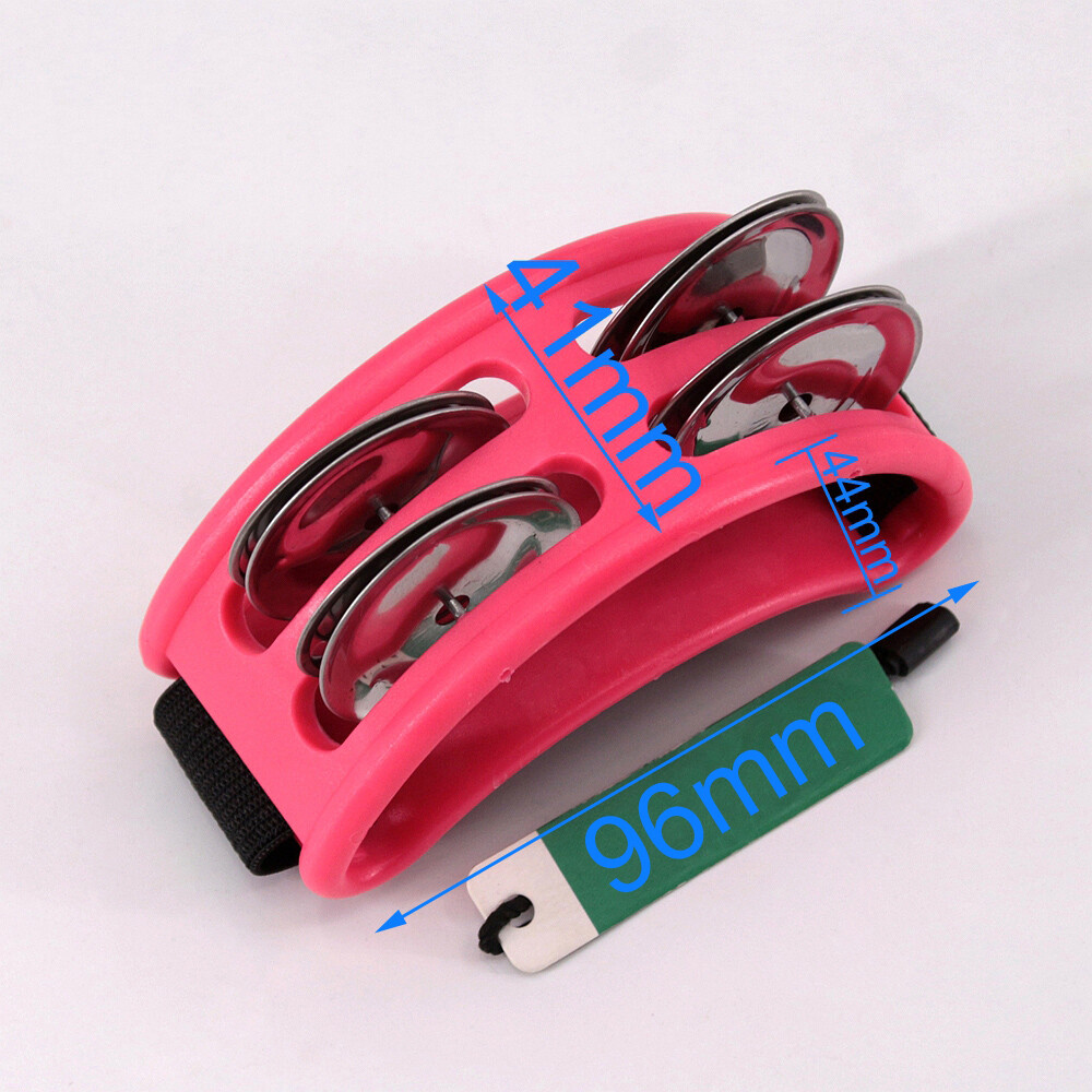 NEW PINK Foot Tambourine Percussion Jingle Shaker Musical Instrument ...