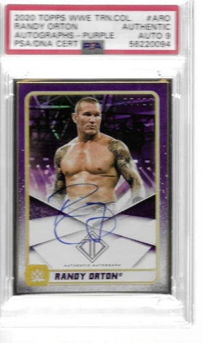 RANDY ORTON 2020 TOPPS WWE TRANSCENDENT AUTO PURPLE /10 PSA AUTHENTIC AUTO 9