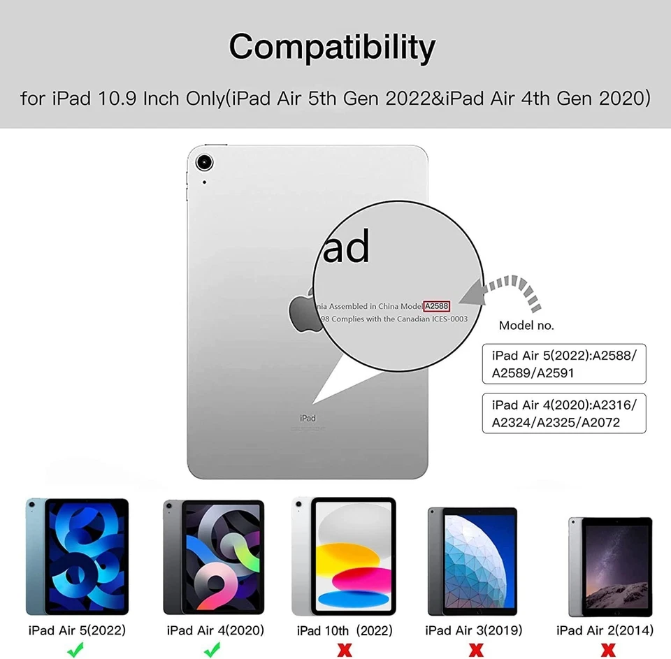 Procase Case w/ Pencil Holder for iPad Air 5 5th Gen. 2022 / Air 4 4th Gen. 2020 - Image 2 of 4