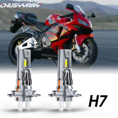 For Honda CBR 600rr 1000rr 2003 2004-2017 H7 LED Headlight Bulbs