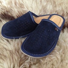 Women's Leather Slippers Soft Suede Eco Slip On Size 3