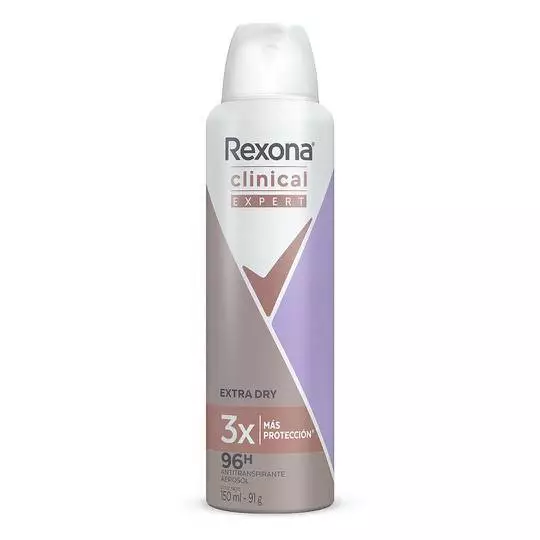 REXONA DESODORANTE AEROSOL CLINICAL WOMEN EXTRA DRY 150 ML x 1