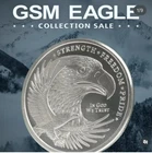 1 oz .999 FINE Silver Round - GSM Silver Eagle BU SILVER Round FLAG - IN STOCK!!