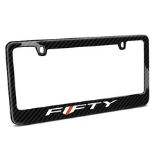 Chevrolet Camaro 50 Years 2017 Black Real Carbon Fiber License Plate Frame
