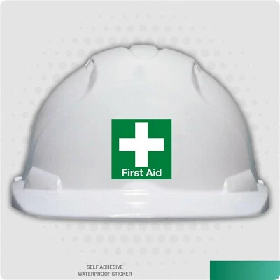 STICKERSHOP103 10 x First Aid Helmet Self Adhesive Vinyl Stickers - Health & Safety - Medical