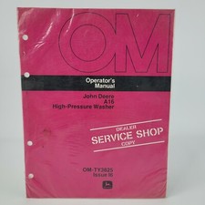OEM John Deere A16 High-Pressure Washer Owner Operator's Dealer Service Manual