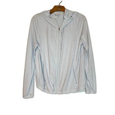 Athleta Baby Blue Full Zip Hooded Jacket Size S