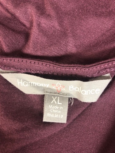 Harmony Balance Women’s SizeXL V Neck Pullover L/s Purple crossover Top NWT $48 - Picture 4 of 8
