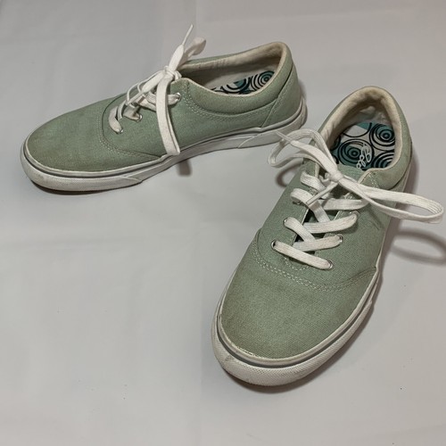 Eddie Bauer Green Stonewash Canvas Lace 