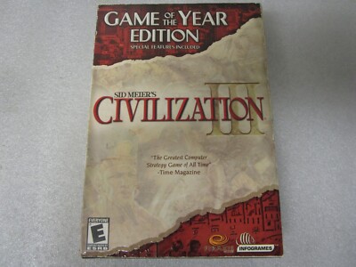 Sid Meier's Civilization 3 III - Game of the Year Edition PC - Vintage CD-Rom 