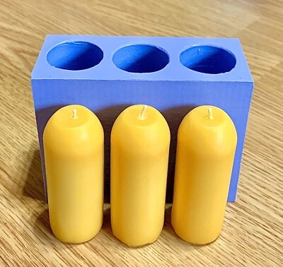 HOMEMADE Silicone emergency Taper candle Lantern mold Flat top Survival Preparedness
