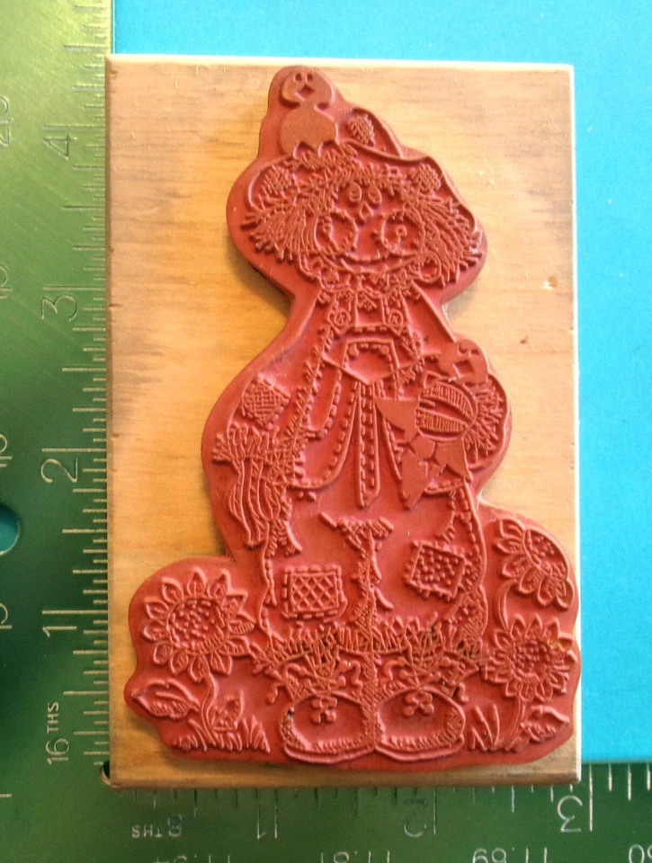 Sello de goma ESPANTAPÁJAROS con CUERVOS GIRASOLES por Stamp Affair #1 Foto 2 de 2