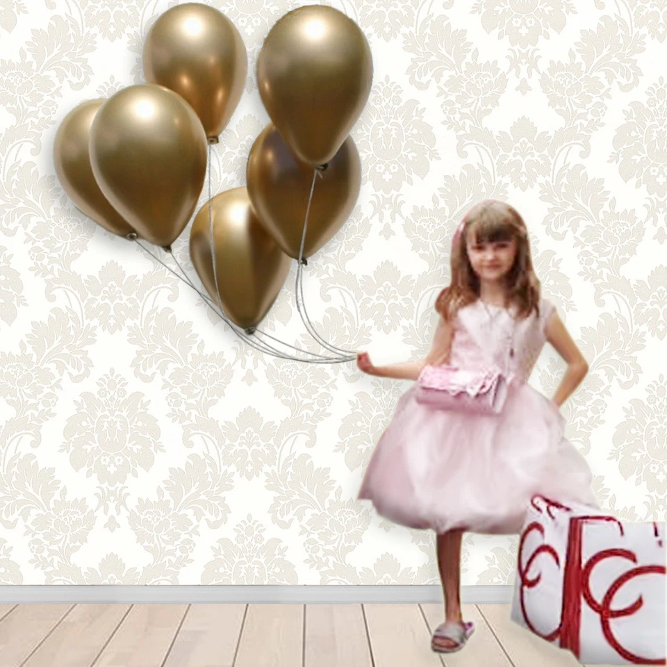 Lámina de oro "One" +6 globos de oro +6 de plata cromados, estilo de escritura a mano, 1er CUMPLEAÑOS Foto 3 de 4