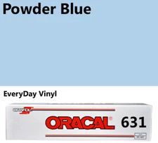 12"x5'- Powder Blue Matte Oracal 631 Exhibition CAL Vinyl Roll Adhesive Vinyl