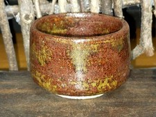 Sake Cup Antique Mino Ware Guinomi Iron Glaze Japanese Pottery Collectible