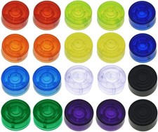 20Pcs Guitar Pedal Footswitch Toppers Colorful Cap Covers for Effect Pedals