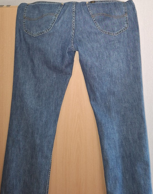 Lee Herren Jeans blau, gerades Bein, Five-Pocket, Taillenumfang 36, Länge 34