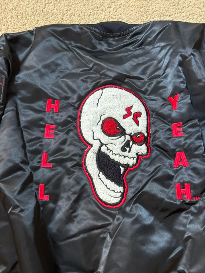 Chaqueta de satén vintage WWF Stone Cold Steve Austin “Hell Yeah” 2XL EE. UU. ¡MUY RARA! Foto 4 de 4