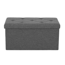 Storage Ottoman Bench W/ Hidden Storage Footrest Coffee Table Foam Padded Seat