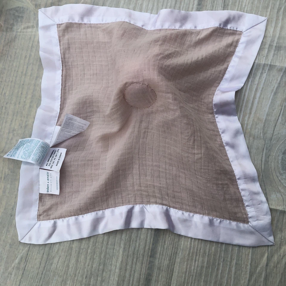 Manta de seguridad Aden + Anais Pink Bunny Baby Lovey Musy Mate muselina satinada Foto 4 de 4