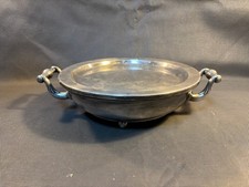 Ancien beau chauffe plat de table à eau en métal argenté