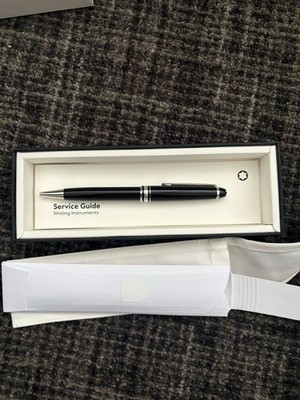 Montblanc Meisterstuck Black Ballpoint Pen Original Box Service Guide Luxury