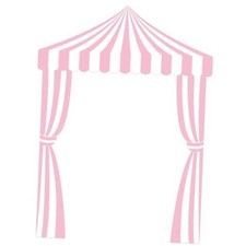 3 PCS Pink Circus Tent Awning Pastel Circus Theme Party Decorations