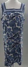Talbots ISLAND PINEAPPLE Dress. TEXTURED SQUARE NECK.  Size 12