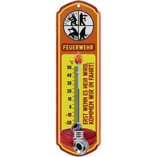 Thermometer Feuerwehr, Geschenke für Feuerwehrmänner 8x28cm