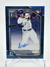 2024 Bowman Draft Chrome Aaron Parker 1st Blue Wave Refractor Auto /150 #CPA-AP