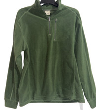 L.L. Bean Men  s Polar Fleece Quarter Zip Pullover Sweatshirt size M Outdoor