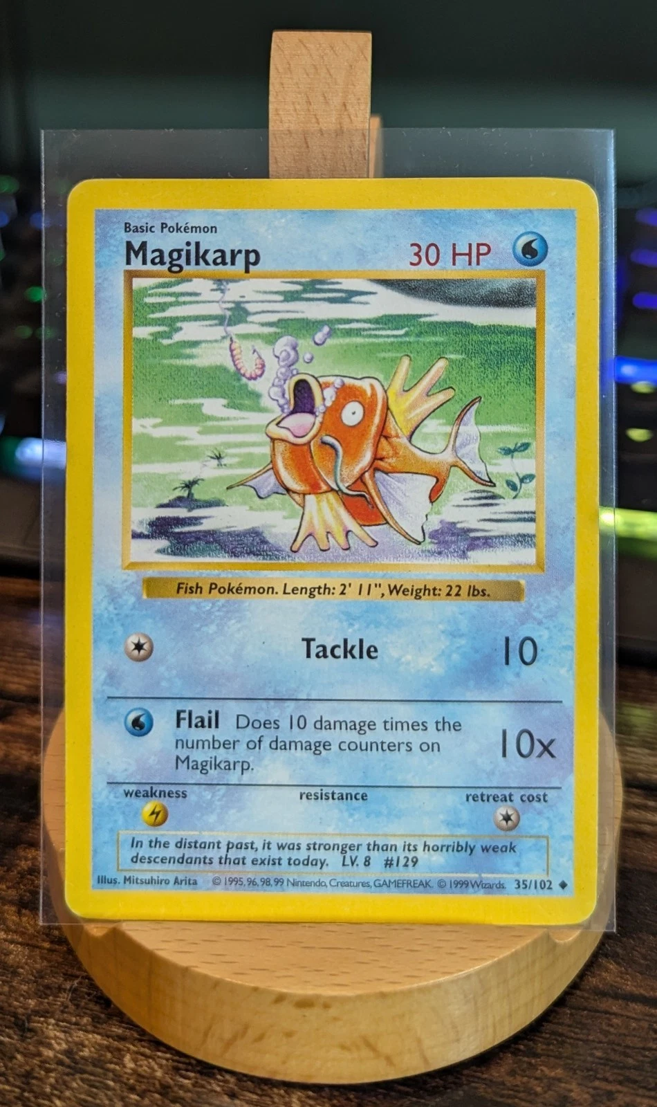 Pokémon Shadowless Magikarp Base Set 35/102 LP