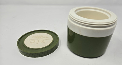 Vtg Thermos King-Seeley Insulated Soup Container Green/White Model 1155/3 - Lid