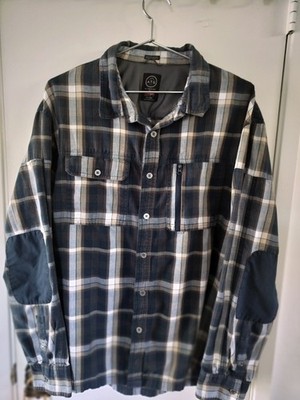 Wrangler ATG Organic Cotton Flannel Size 2x Regular Fit Blue