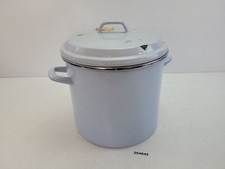 Kochtopf Emaille 31cm Grau K&uuml;che Haushalt Kochen Geschirr alt antik #264045