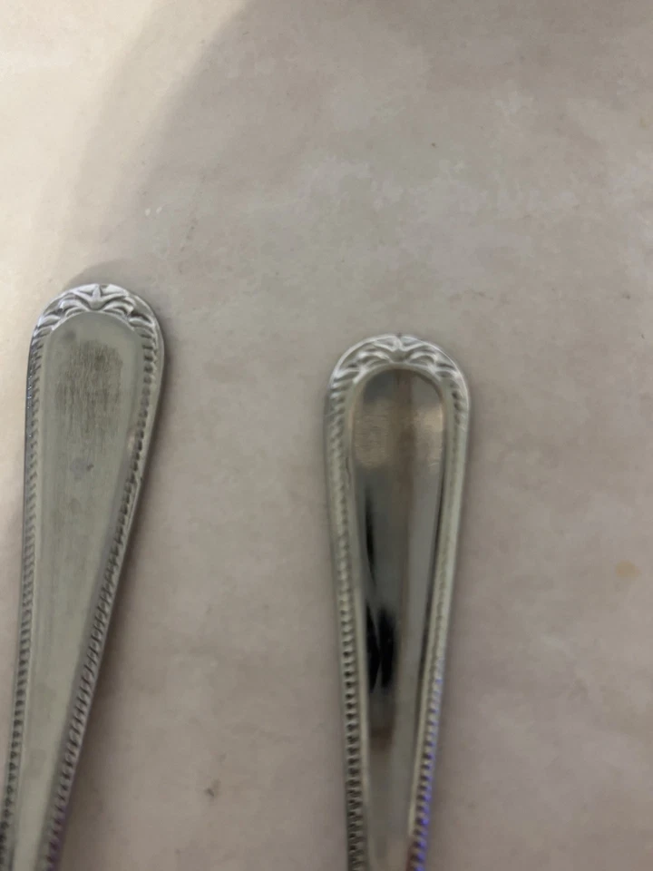 Juego de 3 cucharadas de acero inoxidable 18/10 con patrón de marco de cuerda Lennox Foto 3 de 4