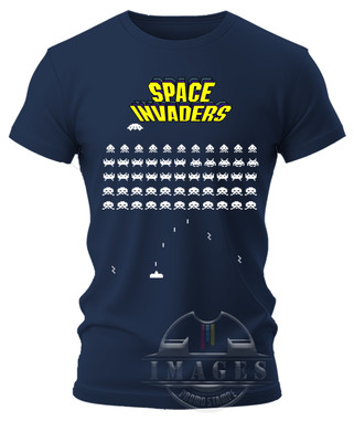 SPACE INVADERS GAME ARCADE T-SHIRT SHIRT VIDEOSPIELE ALIEN