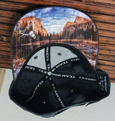 Team Whiskey Smokey Black Snapback Cap Hat Colored Inside Bill