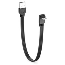 JSADZKJ 90 Degree USB A to Micro 5Pin Cable Flat 11.81 inches