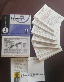 VI SED FRENCH VERBS COMPACT FACTS STUDY CARDS New Visual Education