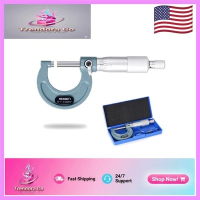 Precision Measuring Tool: 0-1'' Outside Micrometer with Protective Case & Coating