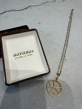Vintage 9ct Gold Maltese Cross Pendant Necklace with Original Ratners Jewellery