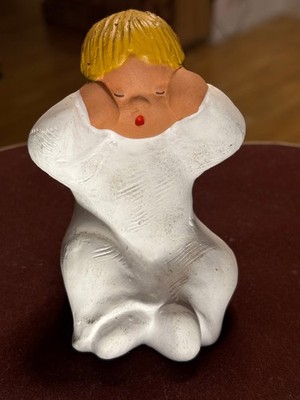   Bezaubernder Original Jullar Singer Engel, 13 cm sitzend   rar und neuwertig